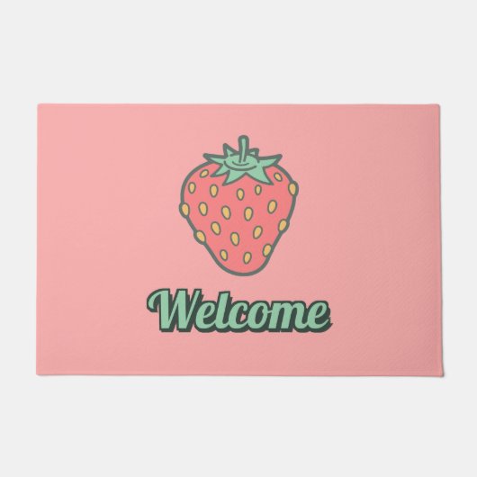 Strawberry Icon Doormat Deurmat (Voorkant)