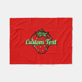 Strawberry Icon Fleece Blanket (Voorkant (Horizontaal))
