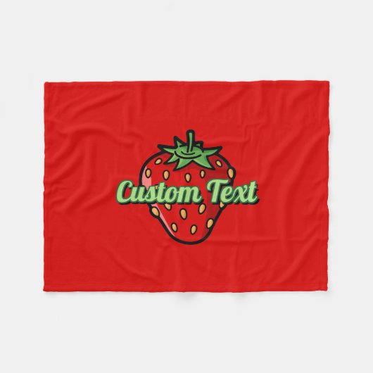 Strawberry Icon Fleece Blanket (Voorkant (Horizontaal))