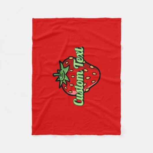 Strawberry Icon Fleece Blanket (Voorkant)