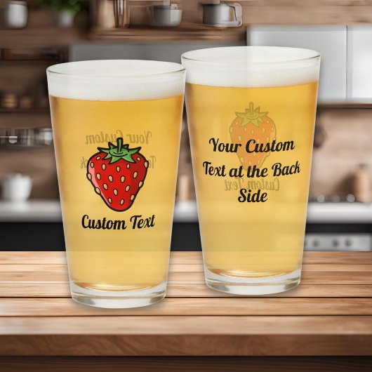 Strawberry Icon Glass Glas