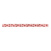 Strawberry Icon Pattern Satin Ribbon Satijnen Lint (Voorkant)