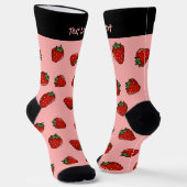 Strawberry Icon Pattern Socks Sokken (Gebogen)