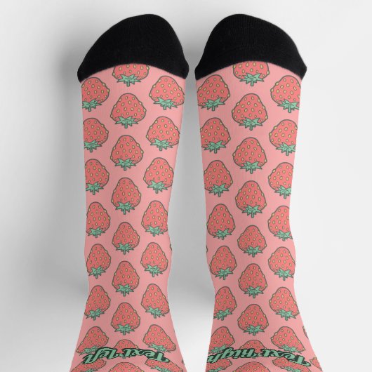 Strawberry Icon Pattern Socks Sokken (Top)