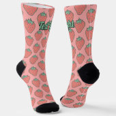 Strawberry Icon Pattern Socks Sokken (Gebogen)