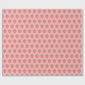 Strawberry Icon Pattern Wrapping Paper Cadeaupapier (Vlak)