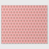 Strawberry Icon Pattern Wrapping Paper Cadeaupapier (Vlak)