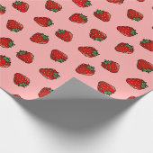 Strawberry Icon Pattern Wrapping Paper Cadeaupapier (Hoek)