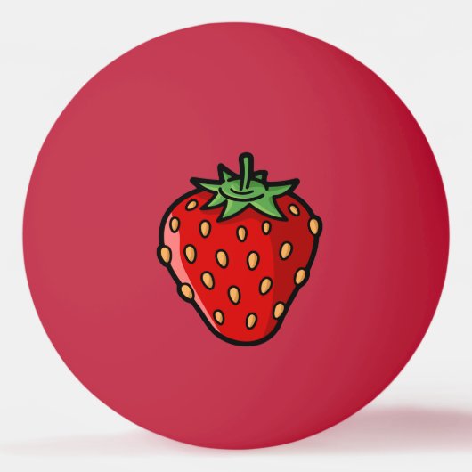 Strawberry Icon Ping-Pong Ball (Voorkant)