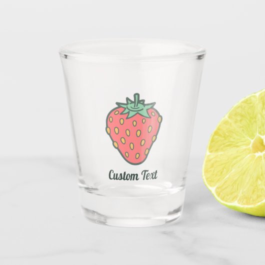 Strawberry Icon Shot Glass Glas (Voorkant)