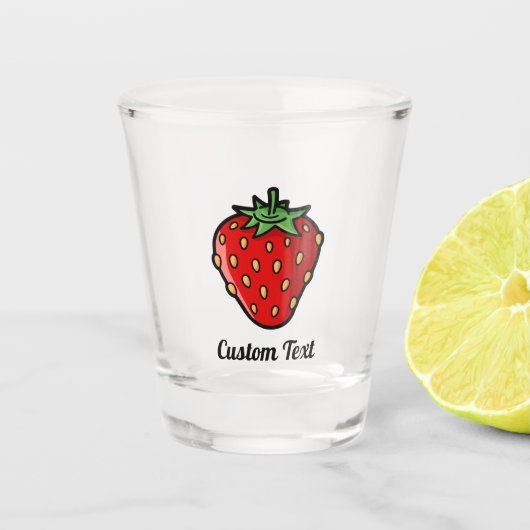 Strawberry Icon Shot Glass Glas (Voorkant)