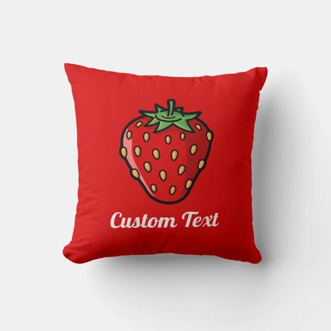 Strawberry Icon Sierkussen (Voorkant)