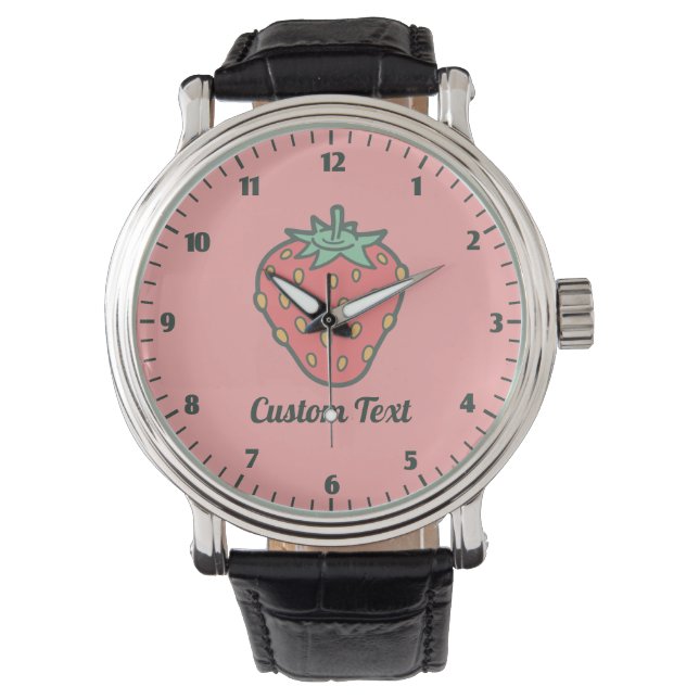 Strawberry Icon Wrist Watch Horloge (Voorkant)