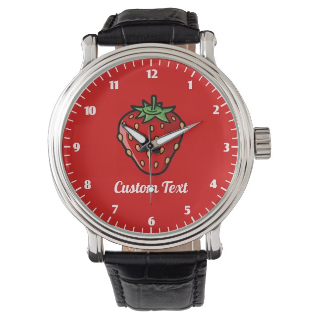 Strawberry Icon Wrist Watch Horloge (Voorkant)