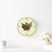  Strawberry Illustration Wall Clock Ronde Klok (Huis)