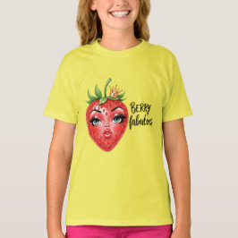 Strawberry in a Crown beroemd gemaakt door Natasha T-shirt