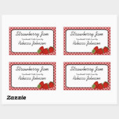 Strawberry Jam Aangepaste tekst Jar Label (Vel)
