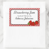 Strawberry Jam Aangepaste tekst Jar Label (Tas)