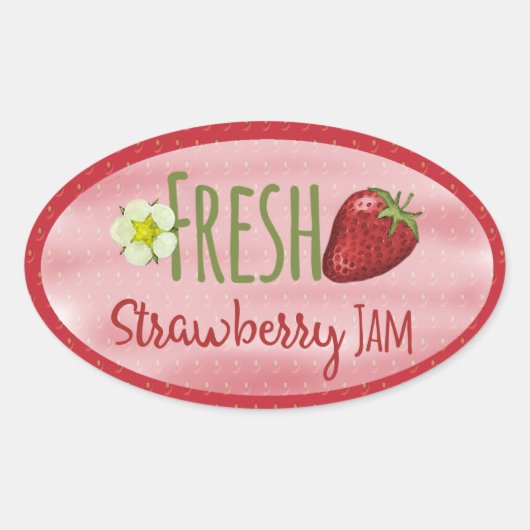 Strawberry Jam Canning Label (Voorkant)