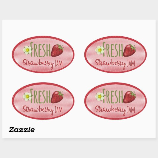 Strawberry Jam Canning Label (Vel)
