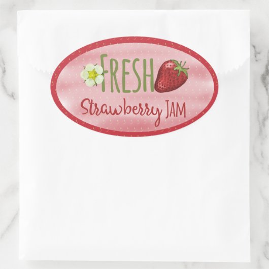 Strawberry Jam Canning Label (Tas)