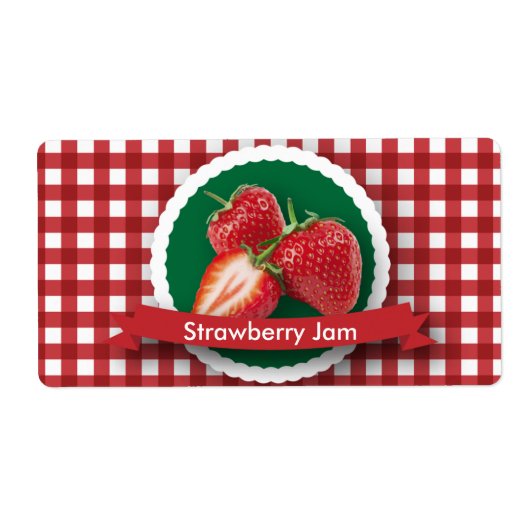 Strawberry Jam Canning Label (Voorkant)