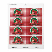 Strawberry Jam Canning Label (Full Sheet)