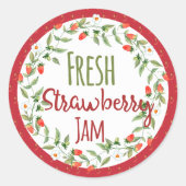 Strawberry Jam Canning Label (Voorkant)