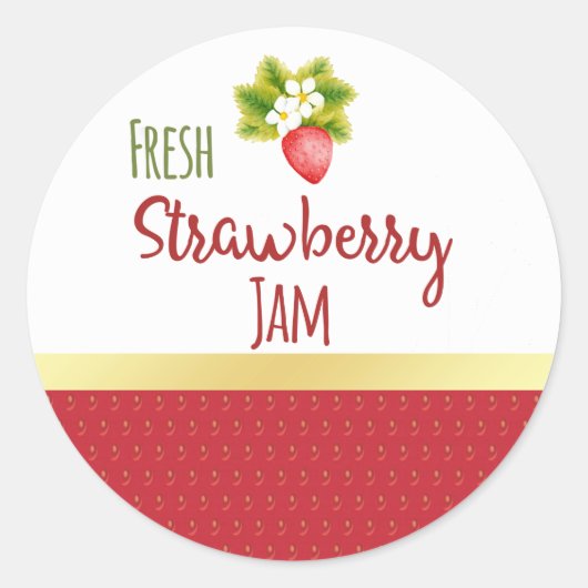 Strawberry Jam Canning Label (Voorkant)