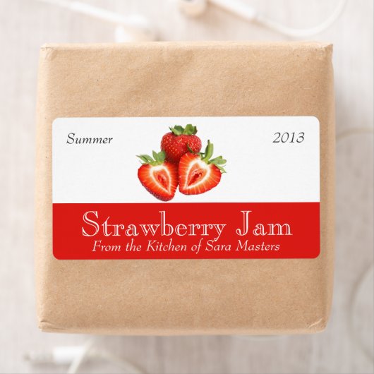 Strawberry Jam Canning Labels (Insitu)