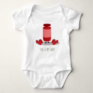 Strawberry Jam cartoon Baby Bodysuit