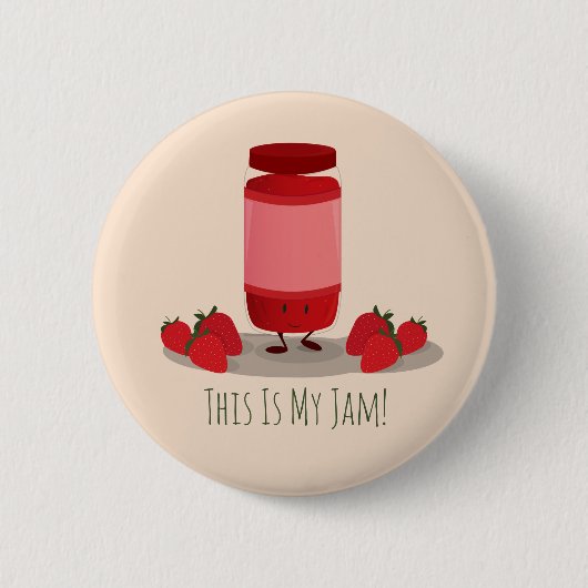 Strawberry Jam cartoon | Button (Voorkant)