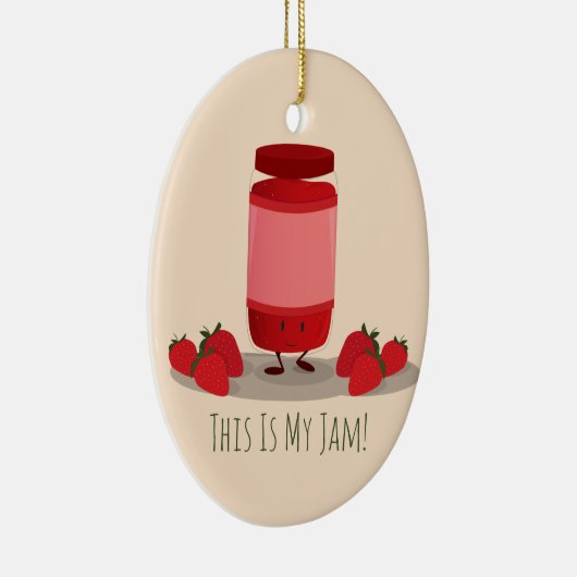 Strawberry Jam cartoon | Versiering Keramisch Ornament (Rechts)