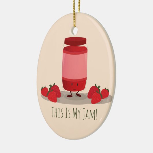 Strawberry Jam cartoon | Versiering Keramisch Ornament (Links)