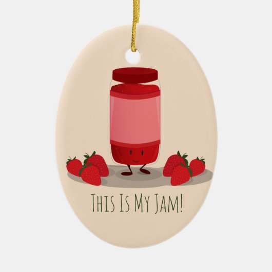 Strawberry Jam cartoon | Versiering Keramisch Ornament (Voorkant)