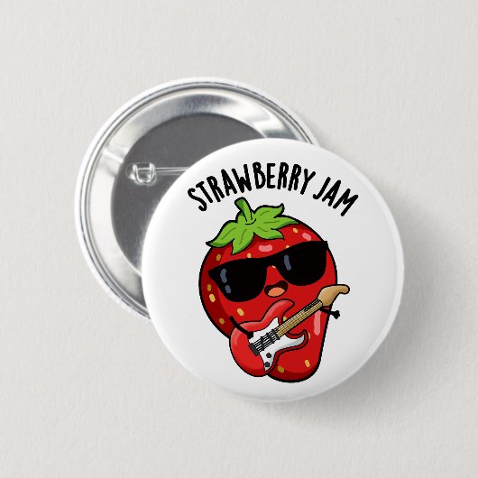 Strawberry Jam Funny Fruit Pun Ronde Button 5,7 Cm (Voorkant /achterkant)