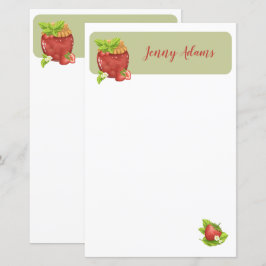 Strawberry Jam Gepersonaliseerd Briefpapier