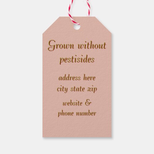 Strawberry Jam Gift labels Cadeaulabel (Achterkant)