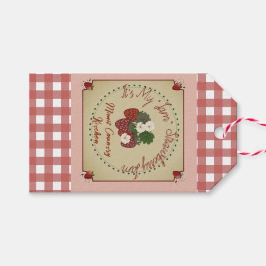 Strawberry Jam Gift labels Cadeaulabel (Voorkant (Horizontaal))