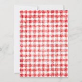 Strawberry Jam Gingham Bruids Douche Uitnodiging (Achterkant)
