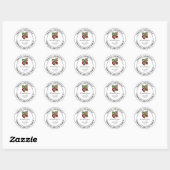 Strawberry Jam Illustratie van sierpot Ronde Sticker (Vel)