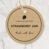 Strawberry Jam Jar Hang Label Packaging Design (Voorkant)
