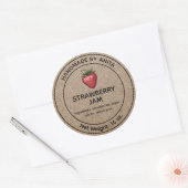 Strawberry Jam Jelly Jar Label Kraft-papierstijl (Envelop)