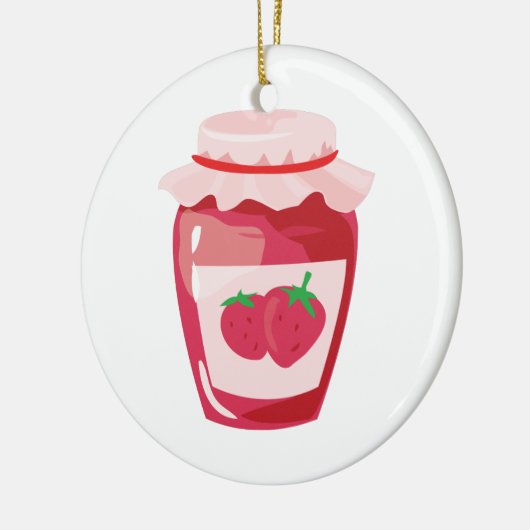 Strawberry Jam Keramisch Ornament (Links)