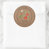 Strawberry Jam Kraft papier inblikken label (Tas)