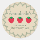 Strawberry Jam Label (Voorkant)