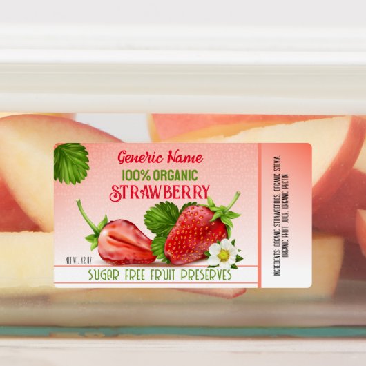 Strawberry Jam Label (Aangebracht)
