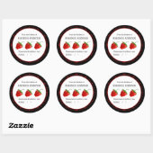 Strawberry Jam Label Modern minimalist personalise (Vel)