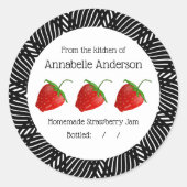 Strawberry Jam Label Modern personaliseren (Voorkant)
