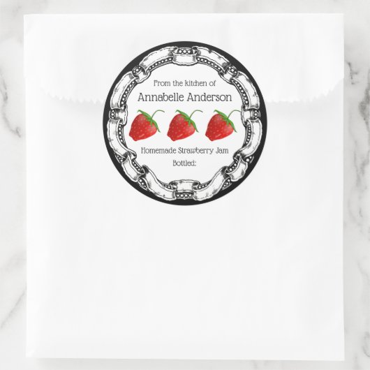 Strawberry Jam Label Personaliseren (Tas)